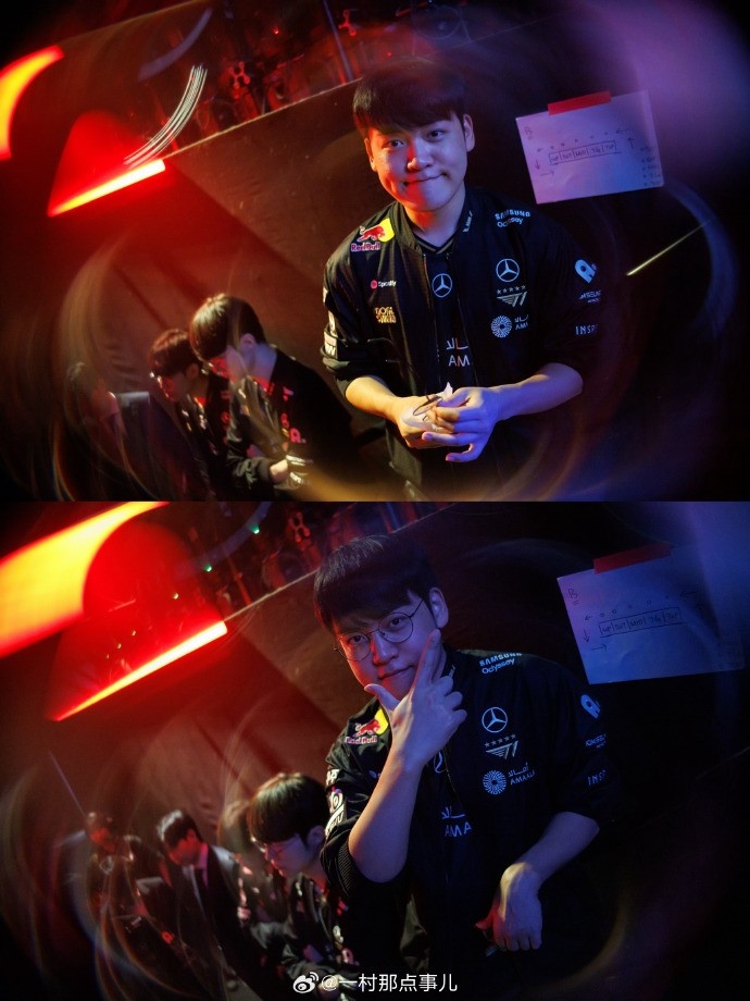 摄影师一村分享返图：Faker胜利后开心的笑了